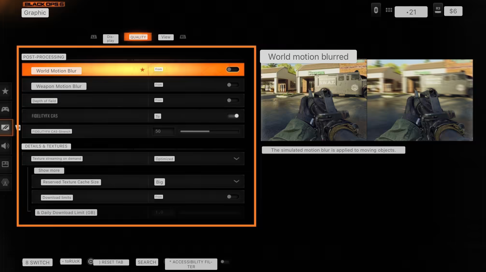 Change these quality settings in Black Ops 6