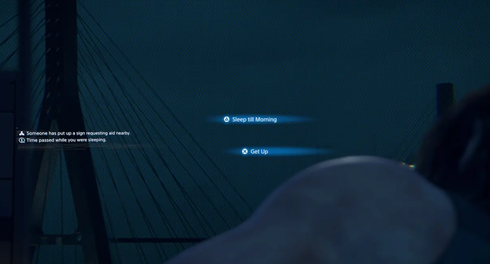 Switch Day and Night Cycle in Death Stranding 2: On the Beach 3 as soon as Sam goes to the private room, he automatically goes to sleep