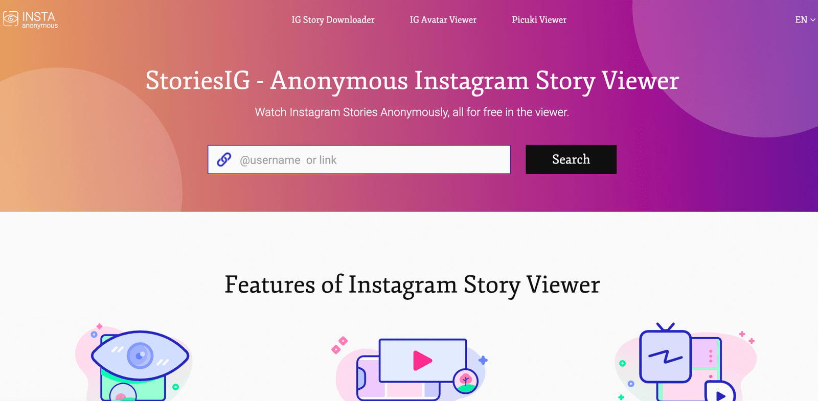 How to watch Instagram Stories anonymously 1 StoriesIG.info